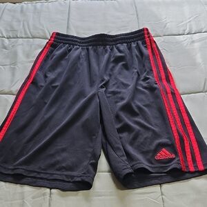 Adidas Men's Athletic Shorts in Black with Red Accents